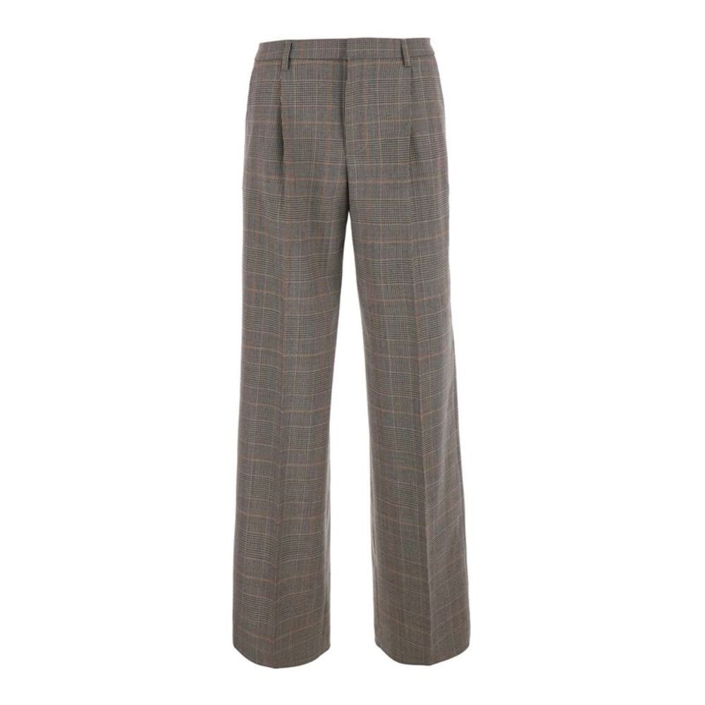 Pt Torino Women Beige Wool Pants With Silk Finish And Stretch Fabric For Women